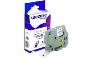 Wecare Beschriftungsband TZE-241WE Schwarz auf Weiss