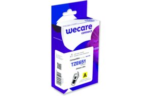 Wecare Beschriftungsband TZE-651WE Schwarz auf Gelb