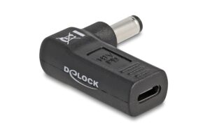 Delock Adapter USB-C zu 5.5 x 2.1 mm 90° gewinkelt