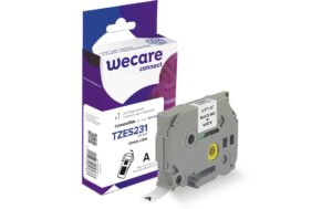 Wecare Beschriftungsband TZE-S231WE Schwarz auf Weiss