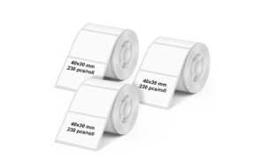 Olympia Etikettenrolle für PM220, 40 x 30 mm, Weiss, 3 Stück